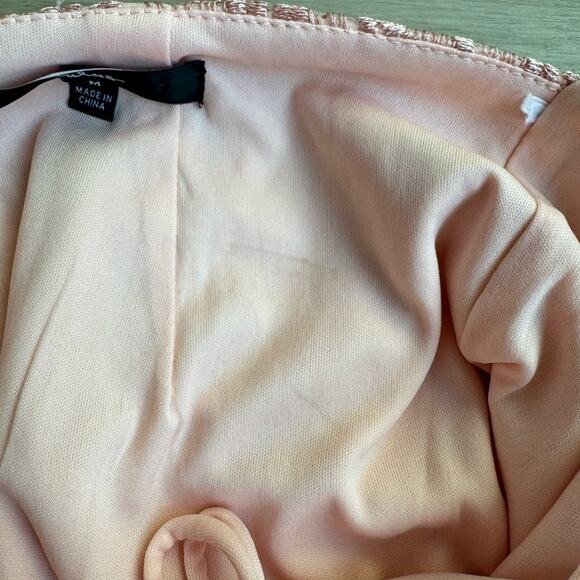 Lulus Blush Pink Fringe Mini Dress Size M - Picture 8 of 8